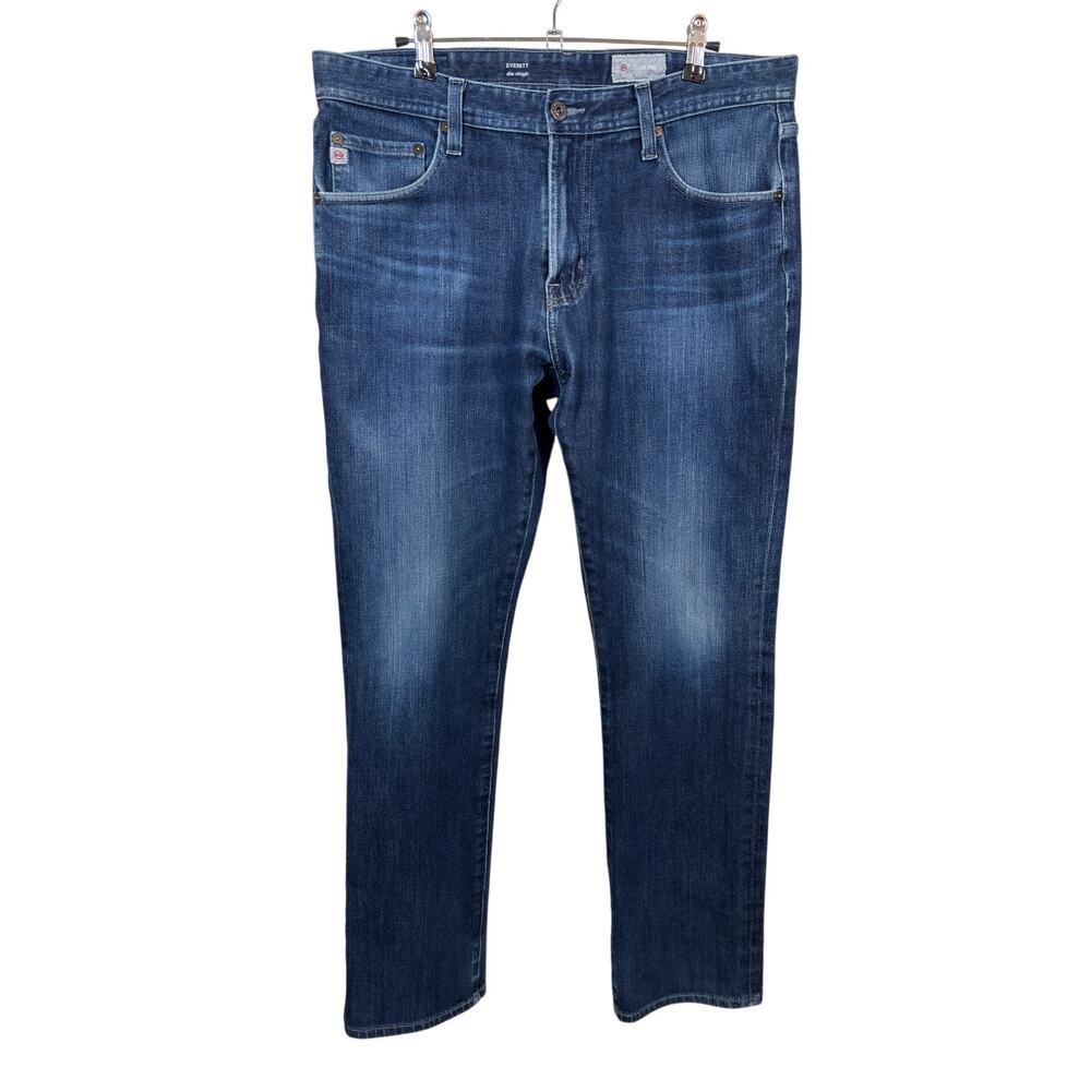 AG Adriano Goldschmied Everett Jeans Mens 34x31 Dark Blue Slim Straight